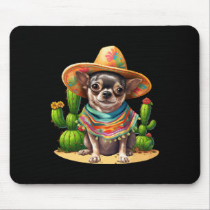 Chihuahua Hund und Sombrero Hat mexikanische Fiest Mousepad