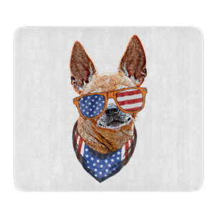 Chihuahua Hund USA Amerikanischer Unabhängigkeitst Schneidebrett