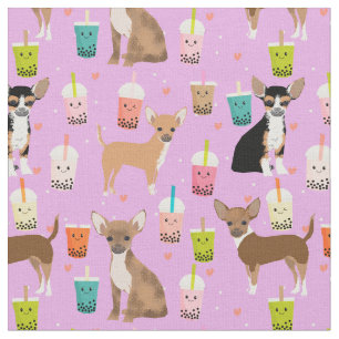 Chihuahua-Hunde Buballtee lila Stoff