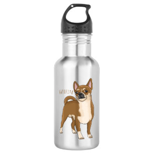 Chihuahua Hunde Cartoon Illustration Edelstahlflasche