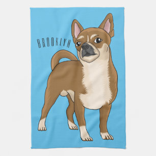 Chihuahua Hunde Cartoon Illustration Geschirrtuch