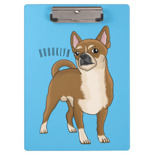 Chihuahua Hunde Cartoon Illustration Klemmbrett