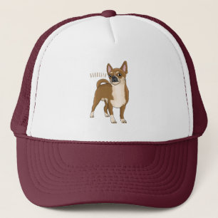 Chihuahua Hunde Cartoon Illustration Truckerkappe