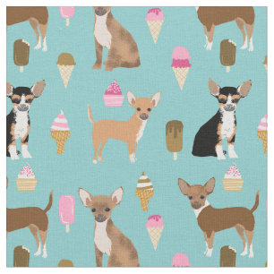 Chihuahua Hunde Eiscreme Stoff