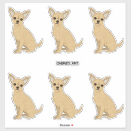 Chihuahua Hunde fühlen sich aussehend Aufkleber