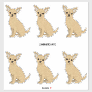 Chihuahua Hunde fühlen sich aussehend Aufkleber