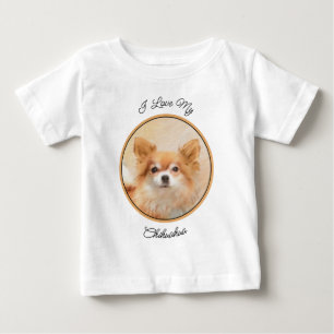 Chihuahua Hunde Malerei Original Art Baby T-shirt