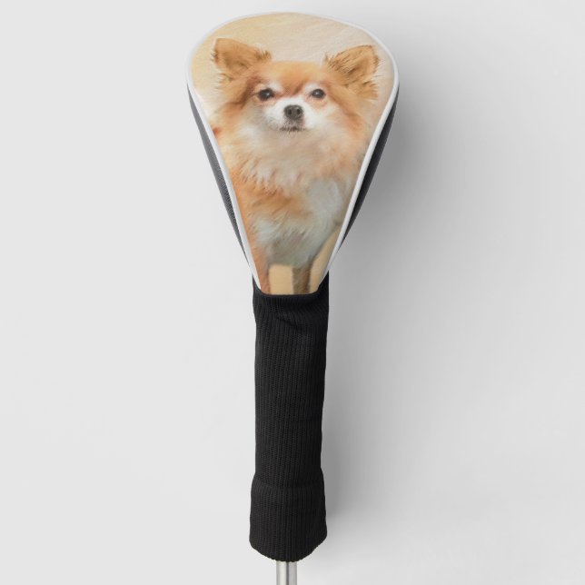 Chihuahua Hunde Malerei Original Art Golf Headcover (Vorderseite)