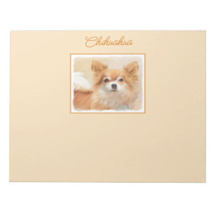 Chihuahua Hunde Malerei Original Art Notizblock