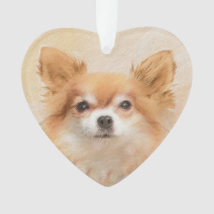 Chihuahua Hunde Malerei Original Art Ornament