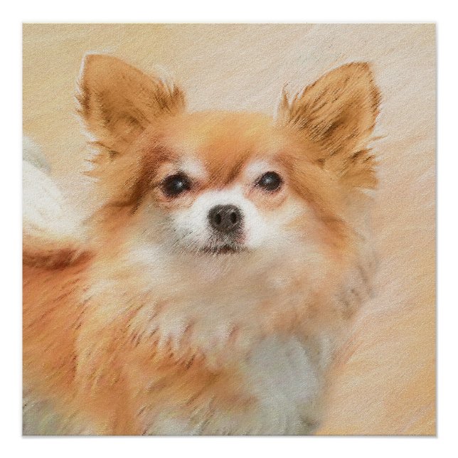 Chihuahua Hunde Malerei Original Art Poster (Vorderseite)