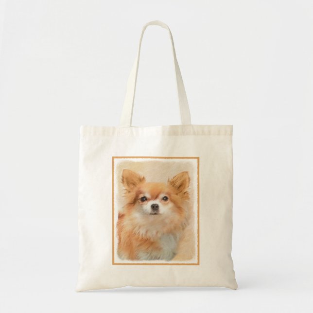 Chihuahua Hunde Malerei Original Art Tragetasche (Vorne)