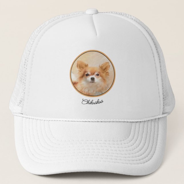 Chihuahua Hunde Malerei Original Art Truckerkappe (Vorderseite)