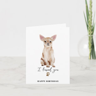 Chihuahua Hundemama Welpen Haustiere Pfote Geburts Karte