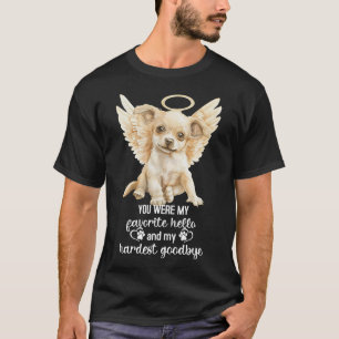 Chihuahua-Hundememorial-Engels-Pfotenabdrücke-Flüg T-Shirt