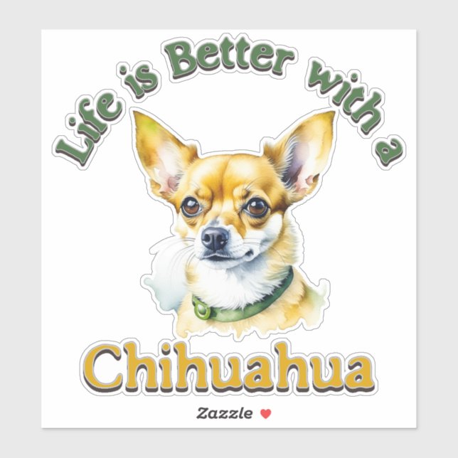 Chihuahua Hundemutter, Hundebatt, Autodekutscher Aufkleber (Blatt)