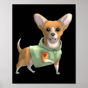 Chihuahua I Liebe Mama Tattoo Hundeshirt Poster