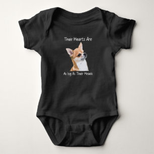 Chihuahua ihre Herzen sind so groß wie ihre Köpfe Baby Strampler
