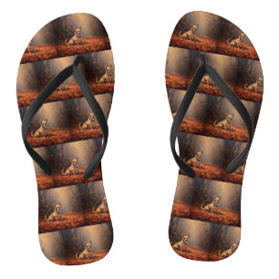 Chihuahua im Herbst Leaves Fall Inspiriert Flip Flops