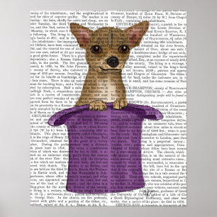 Chihuahua im Zylinder Poster