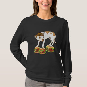 Chihuahua in Hat Balancing über Hamburgers Dank Me T-Shirt