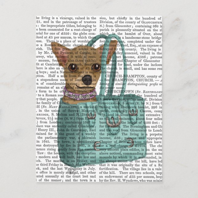 Chihuahua in Tasche Postkarte (Vorderseite)