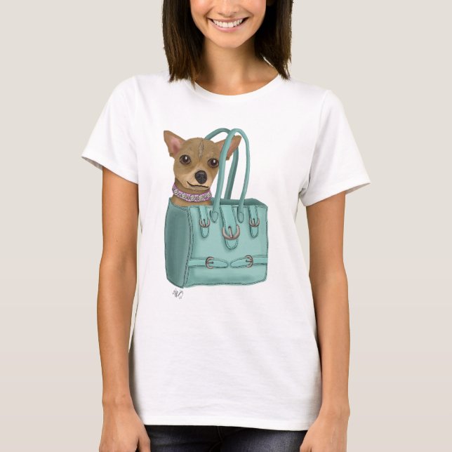 Chihuahua in Tasche T-Shirt (Vorderseite)