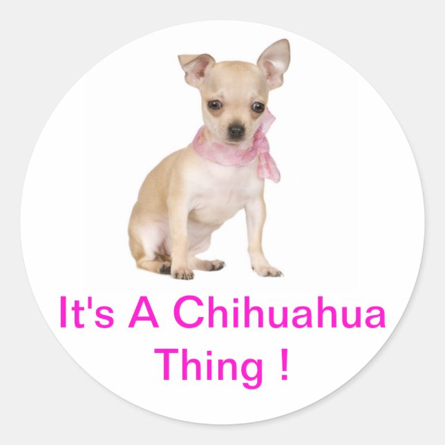 Chihuahua ist eine Chihuahua-Sache Runder Aufkleber (Vorderseite)