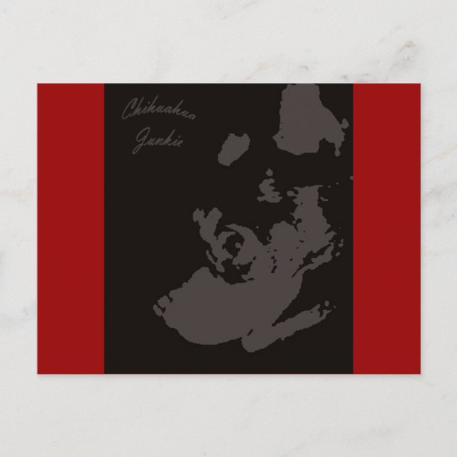 Chihuahua Junkie Postkarte (Vorderseite)
