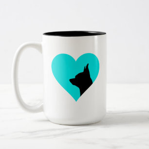 Chihuahua-Kaffeetasse Zweifarbige Tasse