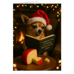 Chihuahua-''Käse-Steuer''-Weihnachtskarte