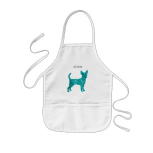 Chihuahua Kinder Schürze. Personalisierter Name. Kinderschürze