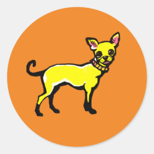 Chihuahua-Klassiker Runder Aufkleber