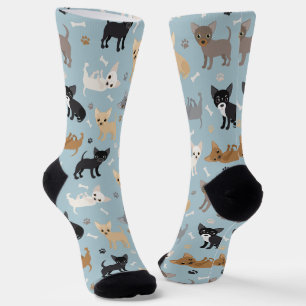 Chihuahua Knochen und Paws Socken
