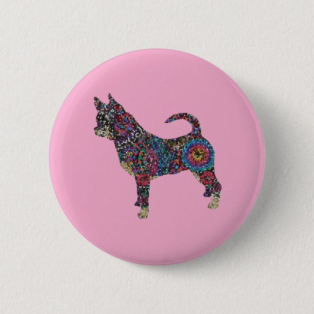 Chihuahua Knopf Button (Vorderseite)