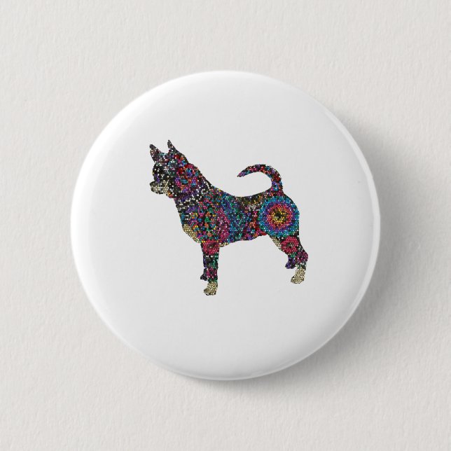 Chihuahua-Knopf Button (Vorderseite)