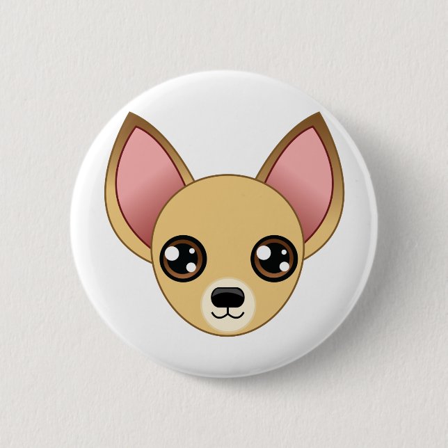 Chihuahua-Knopf Button (Vorderseite)