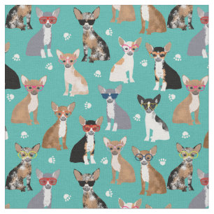 Chihuahua-komische Sonnenbrille Stoff