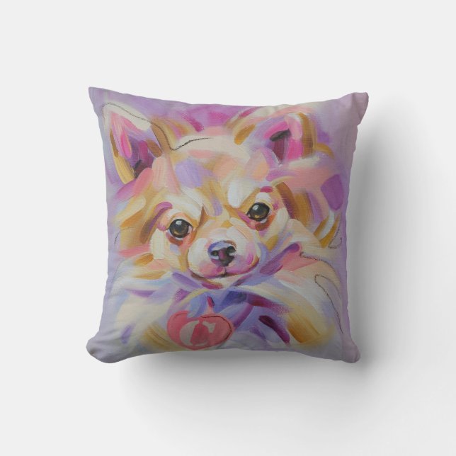 Chihuahua-Kunst-Kissen Kissen (Vorderseite)
