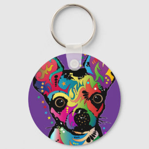 Chihuahua-Kunst Schlüsselanhänger