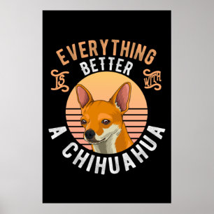 Chihuahua kurzer Hundebesitzer Poster