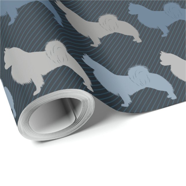 Chihuahua - Langhaarige Geschenkpapier (Rolleneckpunkt)