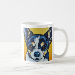 Chihuahua LC schwarzes Tri (Lorenzo) Kaffeetasse