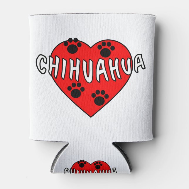 Chihuahua-Liebe Dosenkühler (Vorderseite)