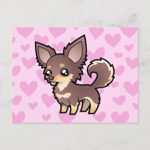 Chihuahua-Liebe (langer Mantel) Postkarte