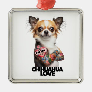 CHIHUAHUA LIEBE Tattoo Künstler Mutter tätowieren Ornament Aus Metall