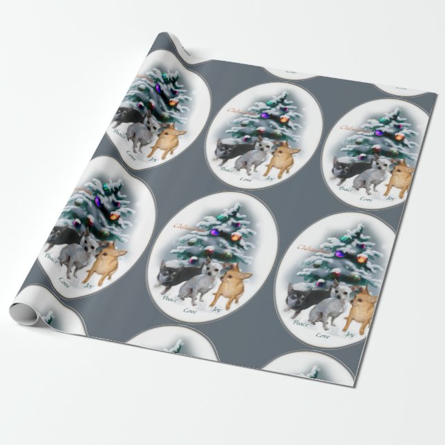 Chihuahua Liebe Weihnachten Geschenkpapier (Ungerollt)
