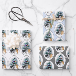 Chihuahua Liebe Weihnachten Geschenkpapier Set