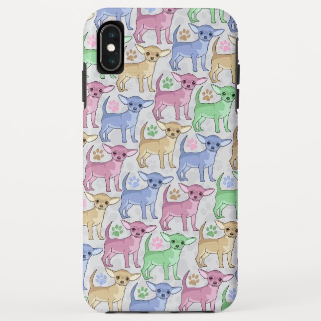 Chihuahua-Liebhaber-buntes Muster Case-Mate iPhone Hülle (Rückseite)