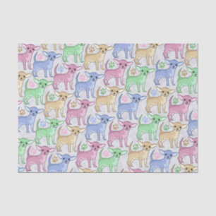 Chihuahua-Liebhaber-buntes Muster Seidenpapier